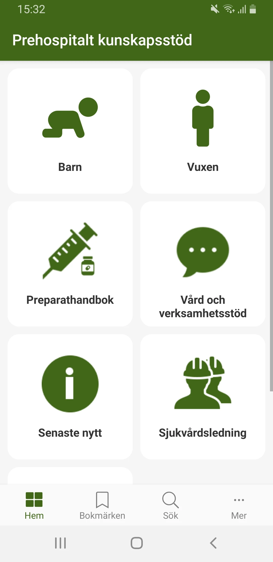 Prehospitalt kunskapsstöd screenshot
