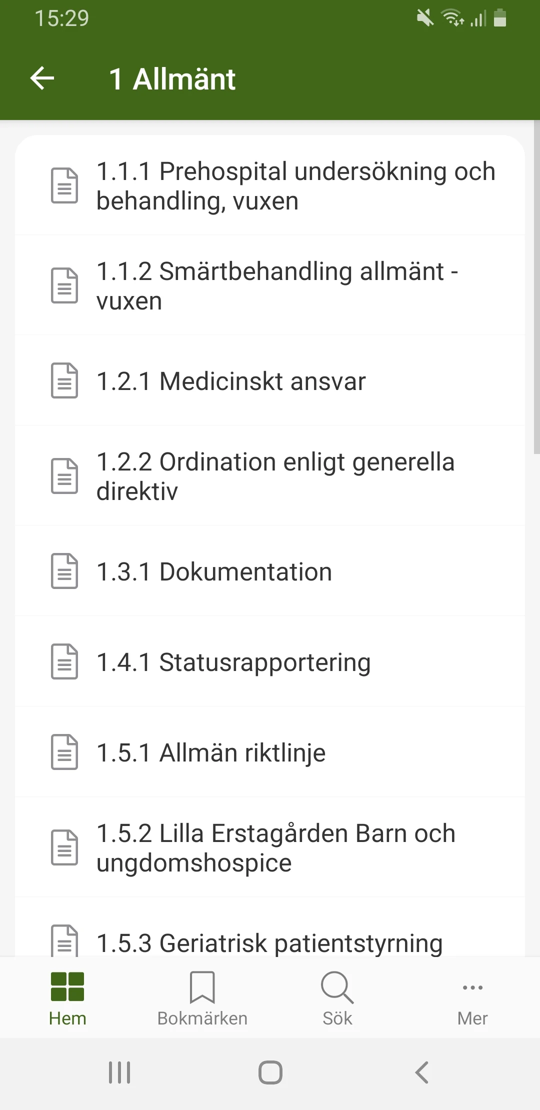 Prehospitalt kunskapsstöd screenshot